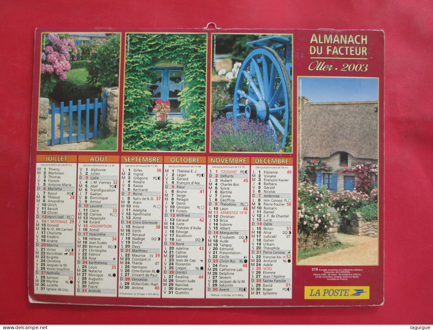 LOT DE 12 CALENDRIERS ALMANACHS de 1982 à 1994 FLEURS LAVIGNE OBERTHUR