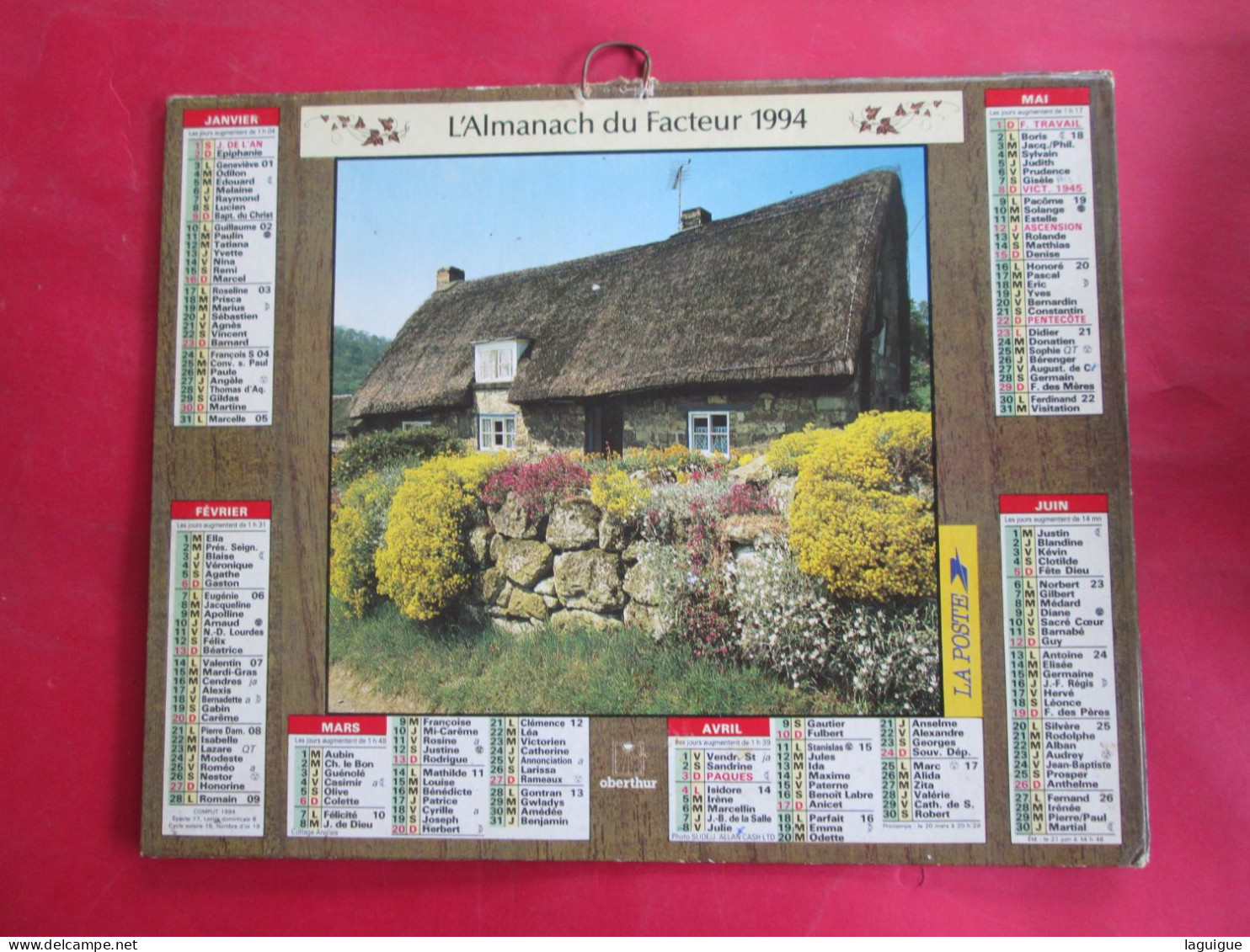 LOT DE 12 CALENDRIERS ALMANACHS de 1982 à 1994 FLEURS LAVIGNE OBERTHUR