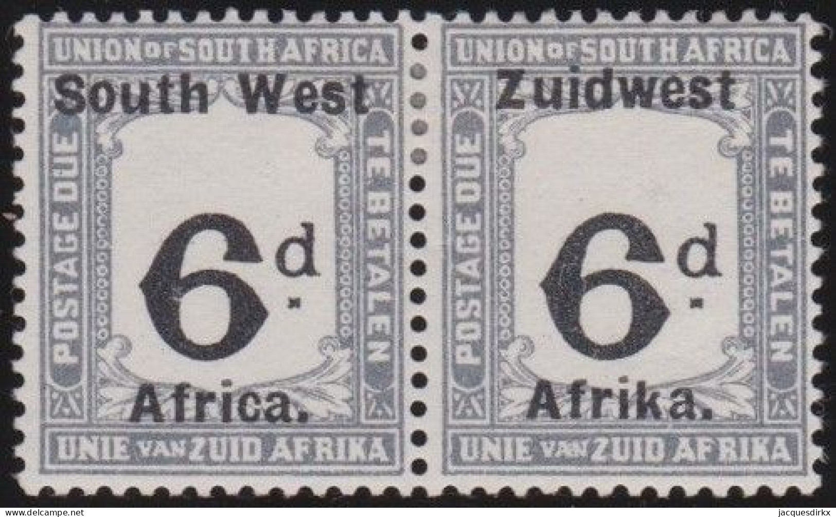 South-West Africa    .    SG    .    D 5  Paire       .    *    .    Mint-hinged - Africa Del Sud-Ovest (1923-1990)