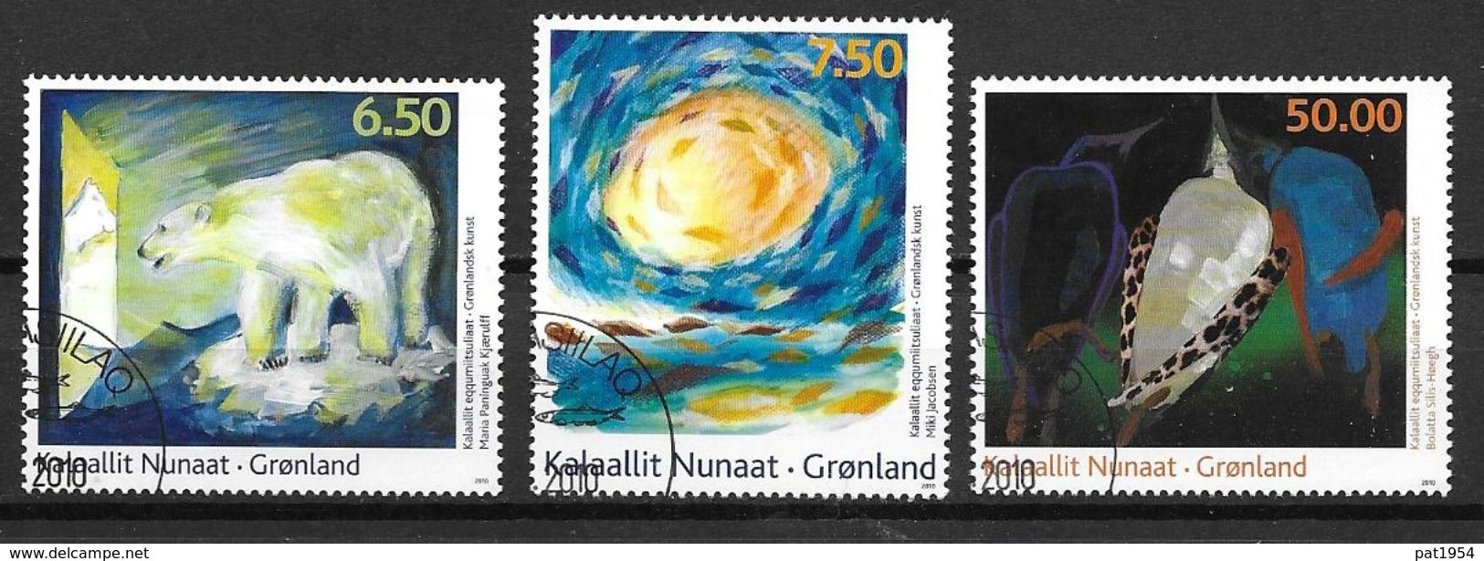 Groënland 2010, N° 530/532 Oblitérés Art Moderne Peintures - Used Stamps