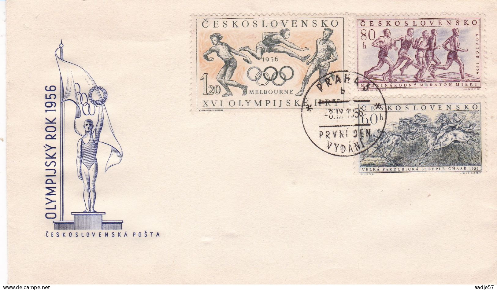 Czechoslovakia Tchécoslovaquie - FDC Summer Olympic Games, Melbourne- Set - Estate 1956: Melbourne