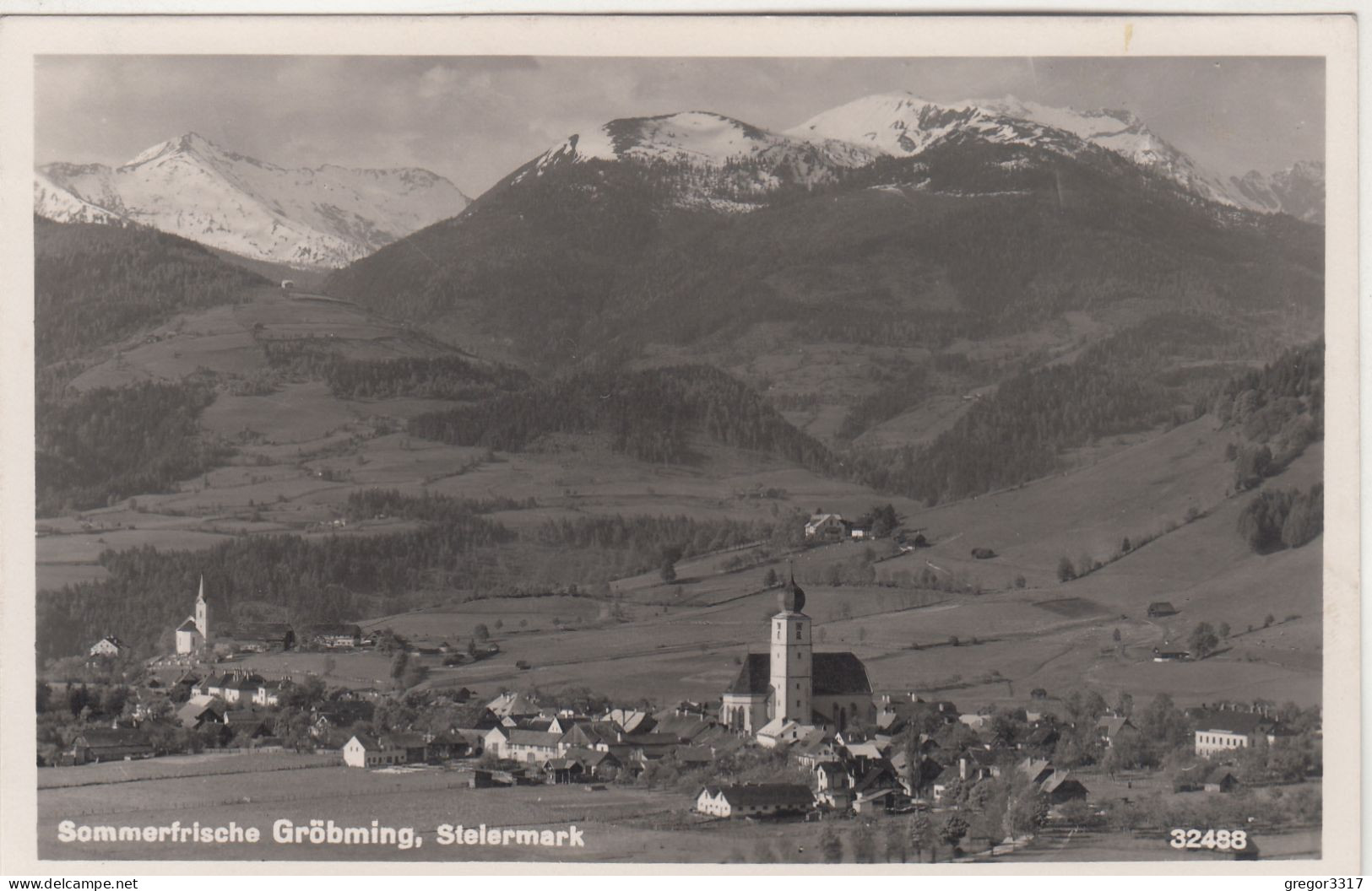 D7067) GRÖBMING - Steiermark - Kirchen Häuser S/W Tolle FOTO AK - - Gröbming