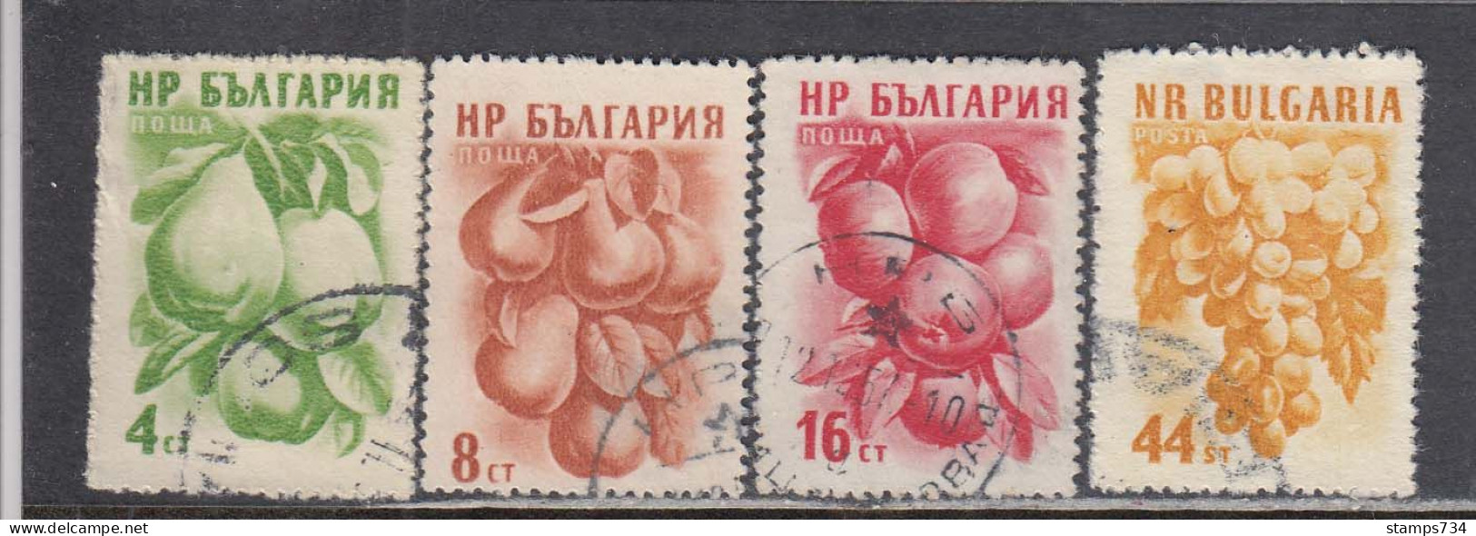 Bulgaria 1957 - Fruits(3), Mi-Nr. 1022/25, Used - Used Stamps