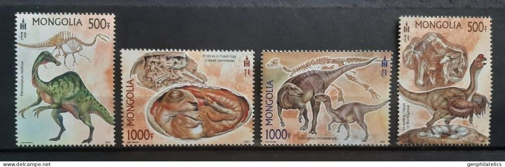 MONGOLIA 2022 FAUNA Prehistoric Animals DINOSAURS - Fine Set MNH - Mongolie