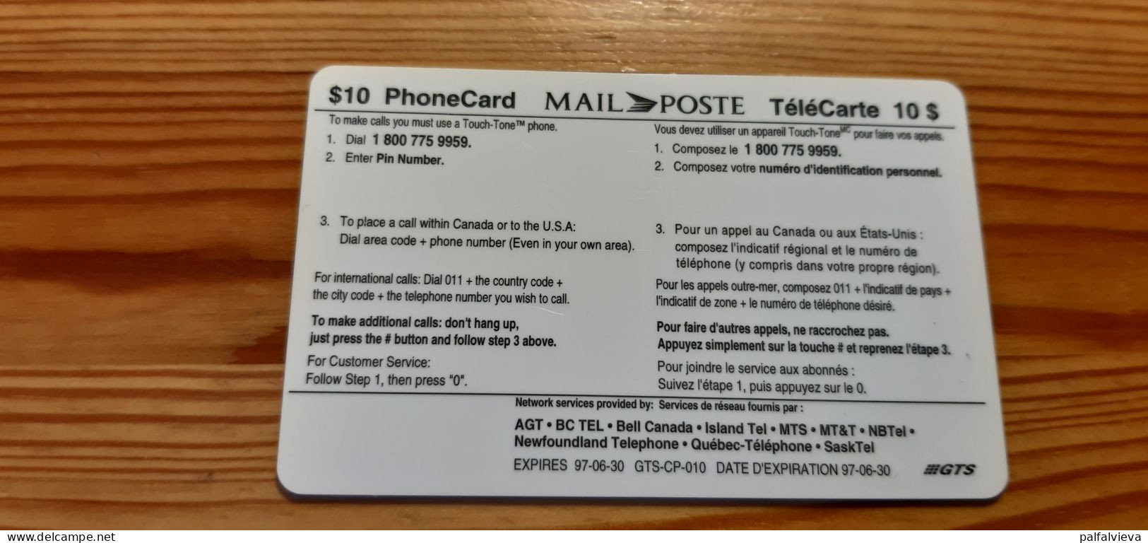 Prepaid Phonecard Canada, Mail Poste - Stamp - Canada