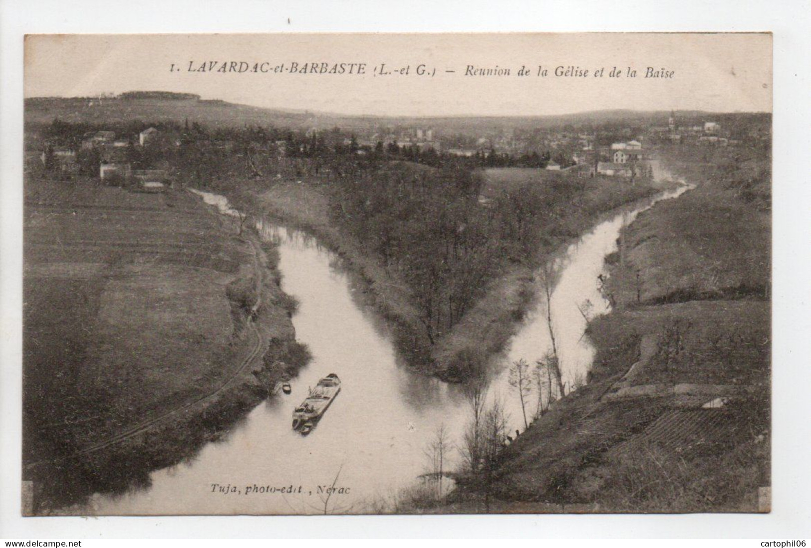 - CPA LAVARDAC-ET-BARBASTE (47) - Réunion De La Gélise Et De La Baïse - Photo-Edition Tuja N° 1 - - Lavardac