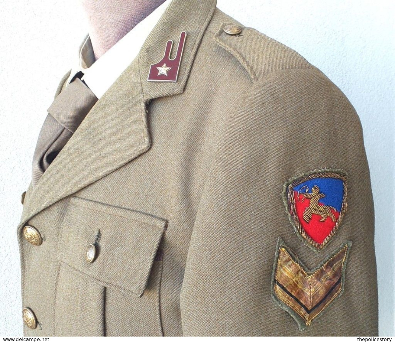 Giacca Pantaloni Camicia Cravatta M71 E.I. Sergente Bersaglieri Divisione Centauro Del 1981 - Uniform