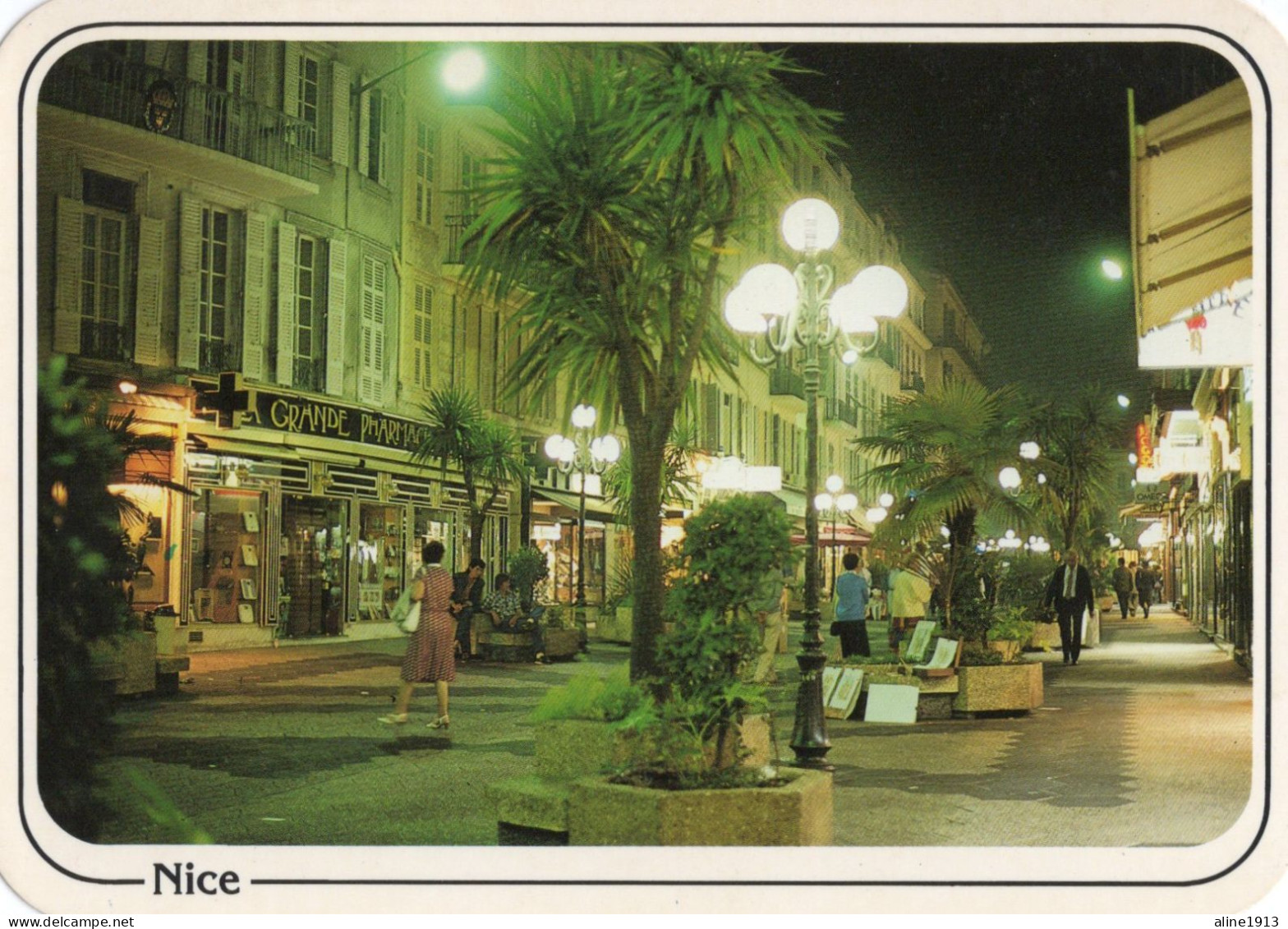 06  NICE / VUE UNIQUE /  RUE PIETONNE LA NUIT - Niza La Noche