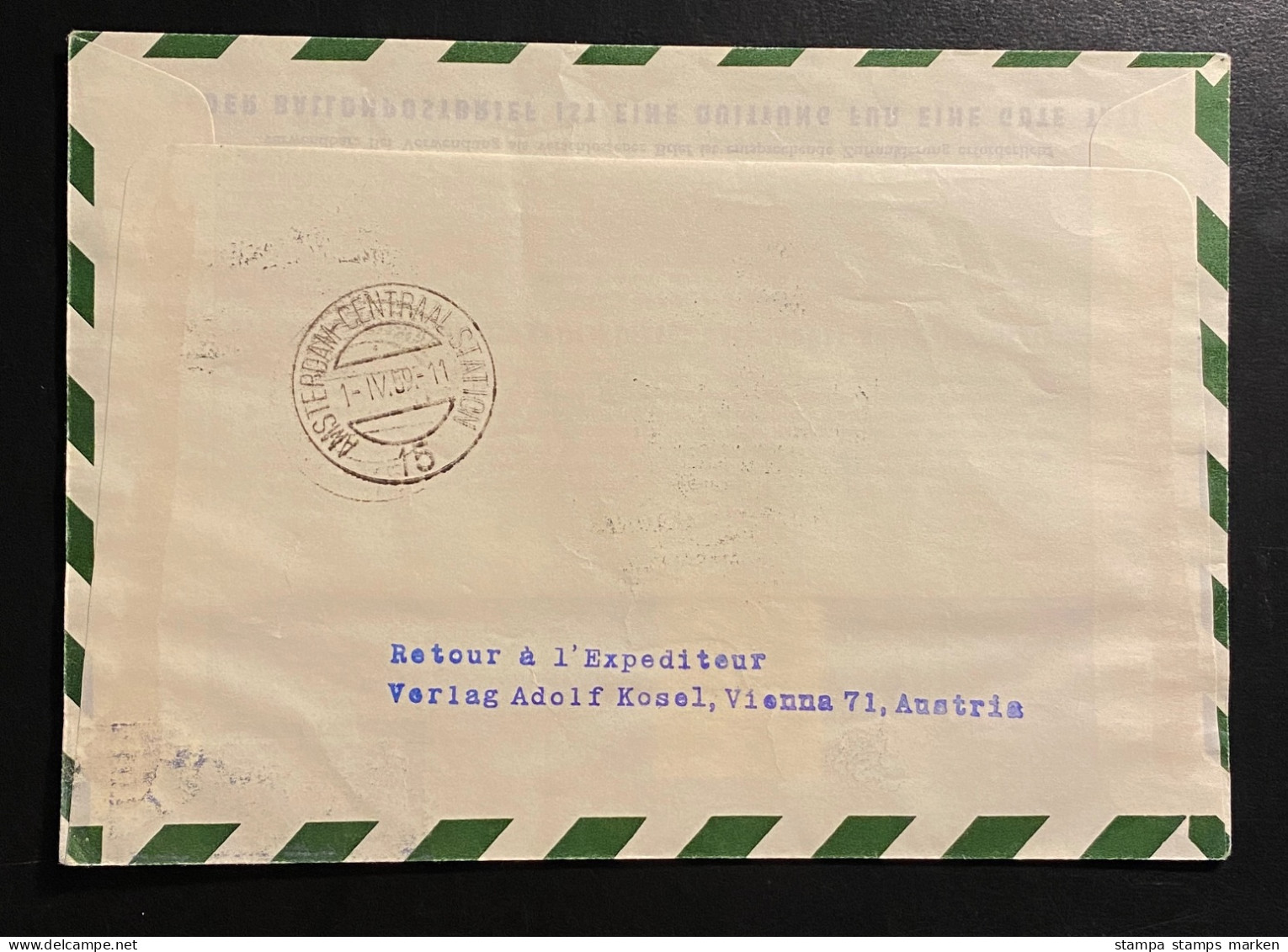 Österreich 1959 Privat-Ganzsache Trachtenmarken Mit Stempel Austrian Airlines Eröffnungsflug Wien Amsterdam - Buste