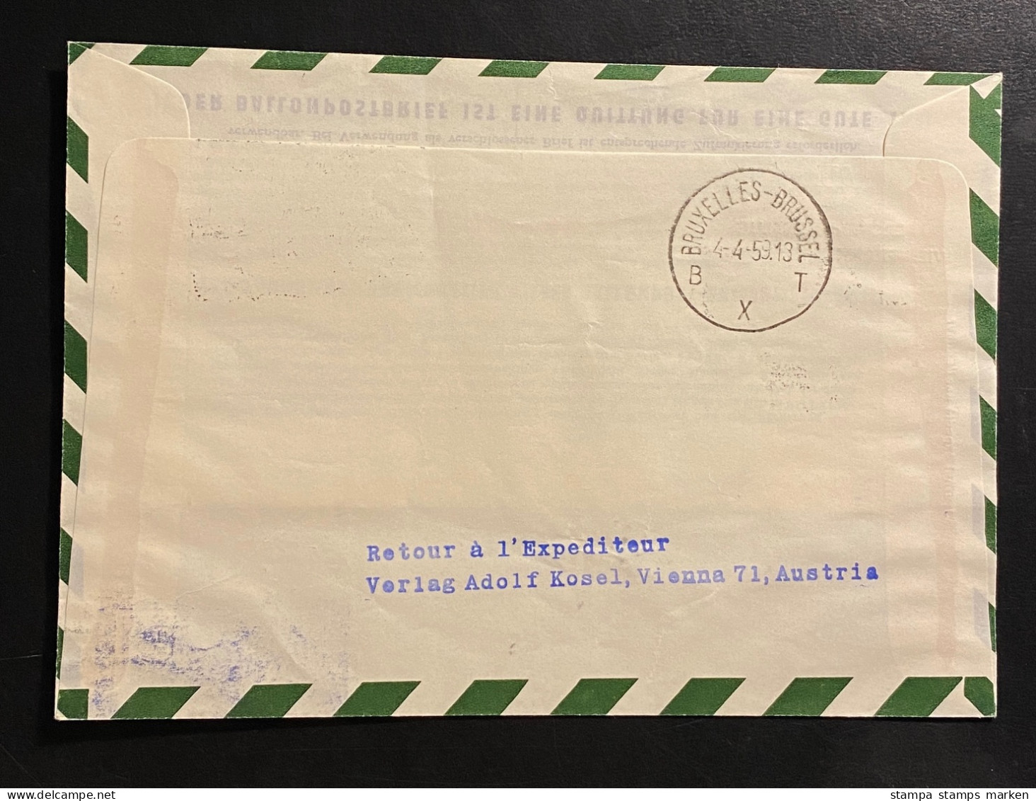 Österreich 1959 Privat-Ganzsache Trachtenmarken Mit Stempel Austrian Airlines Eröffnungsflug Wien Brüssel - Buste