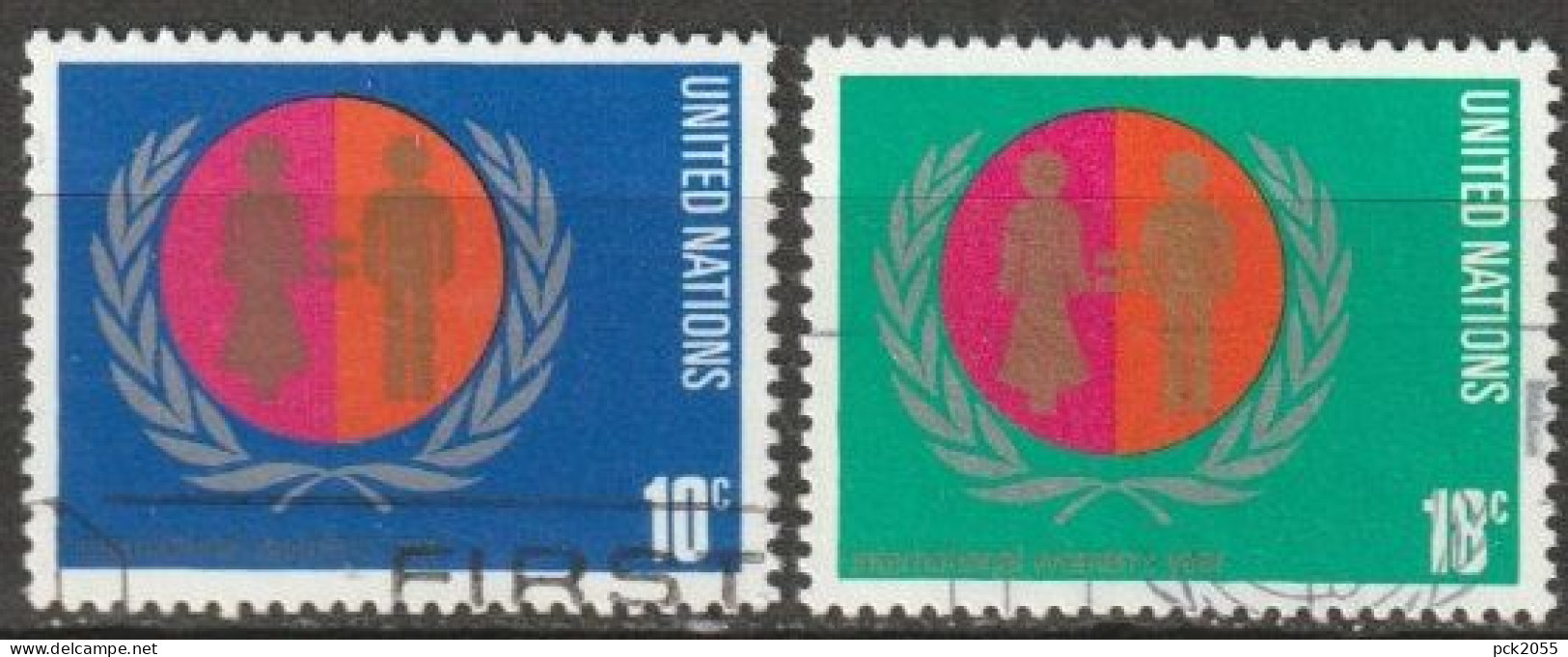 UNO New York 1975 MiNr.281 - 282 O Gestempelt Internationales Jahr Der Frau ( 4750 )günstige Versandkosten - Used Stamps