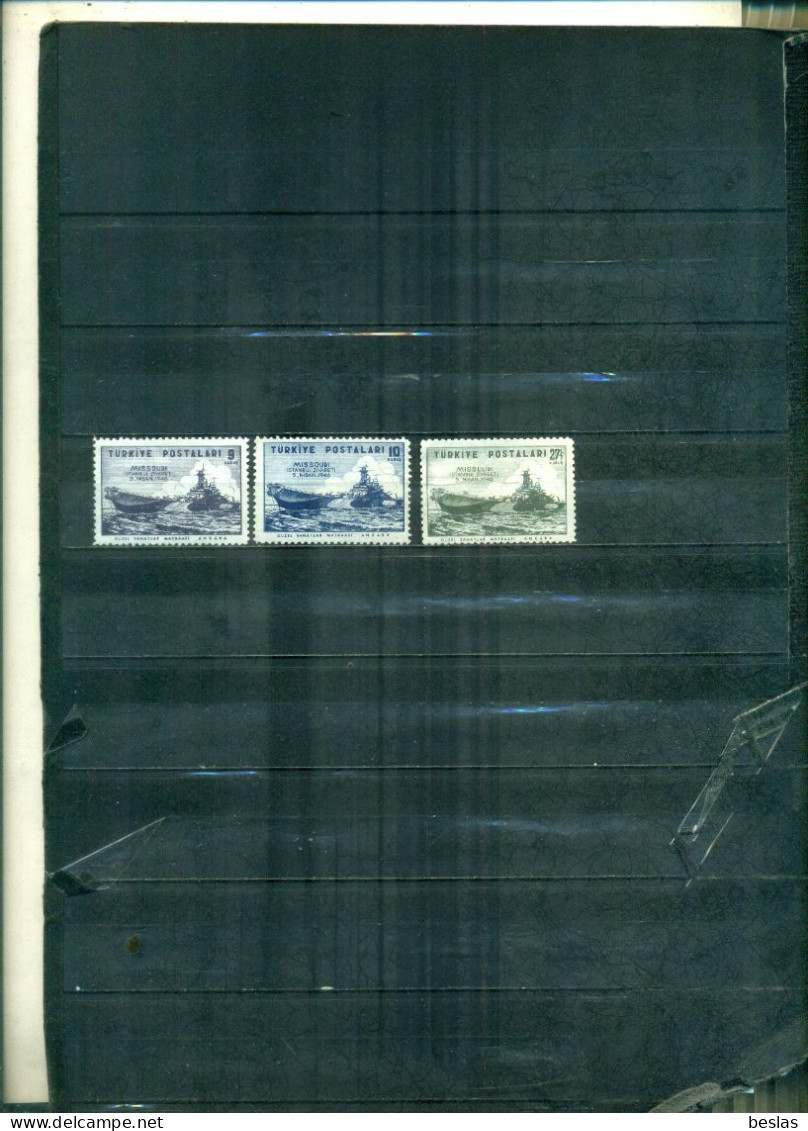 TURQUIE VISITE DE LA FLOTTE AMERICAINE 3 VAL NEUFS A PARTIR DE 0.60 EUROS - Unused Stamps