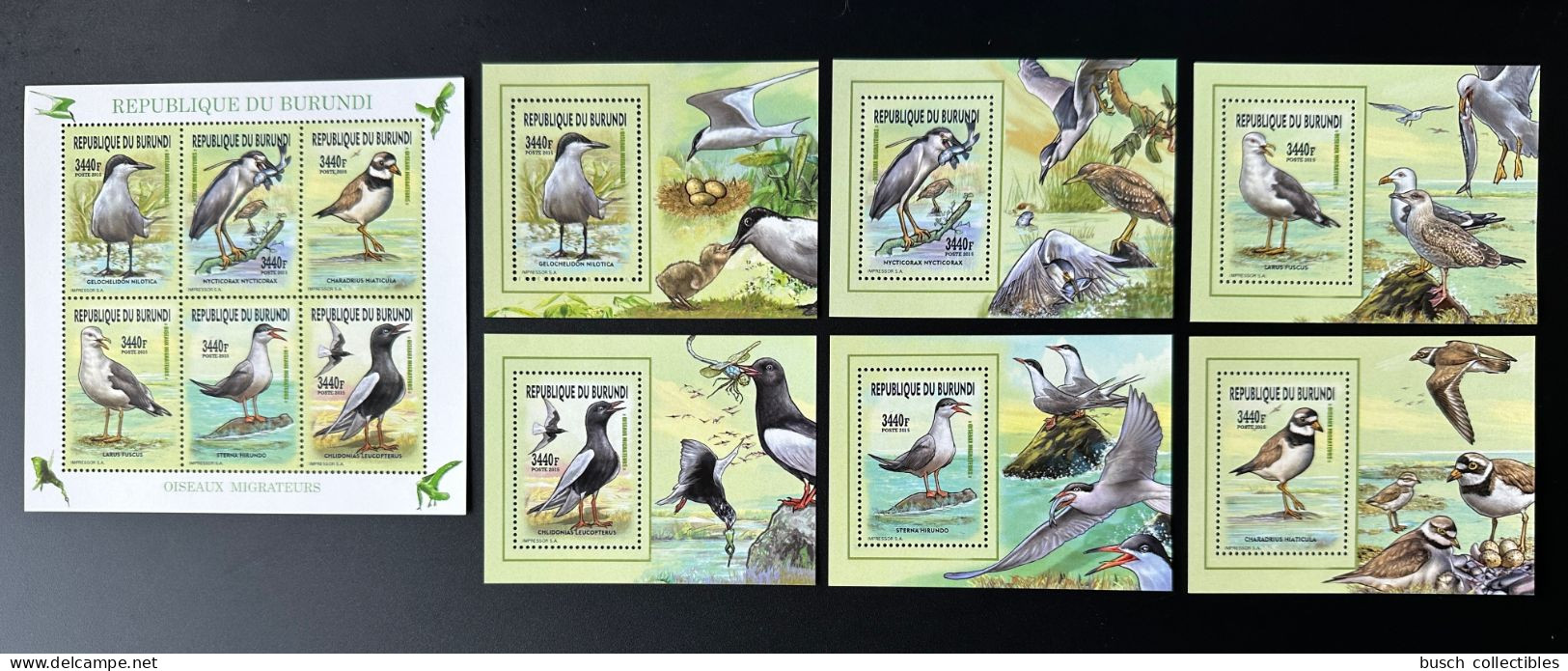 Burundi 2015 / 2016 Mi. U-Z 3577 + Bl. Oiseaux Migrateurs Birds Vogel Mouettes - Unused Stamps