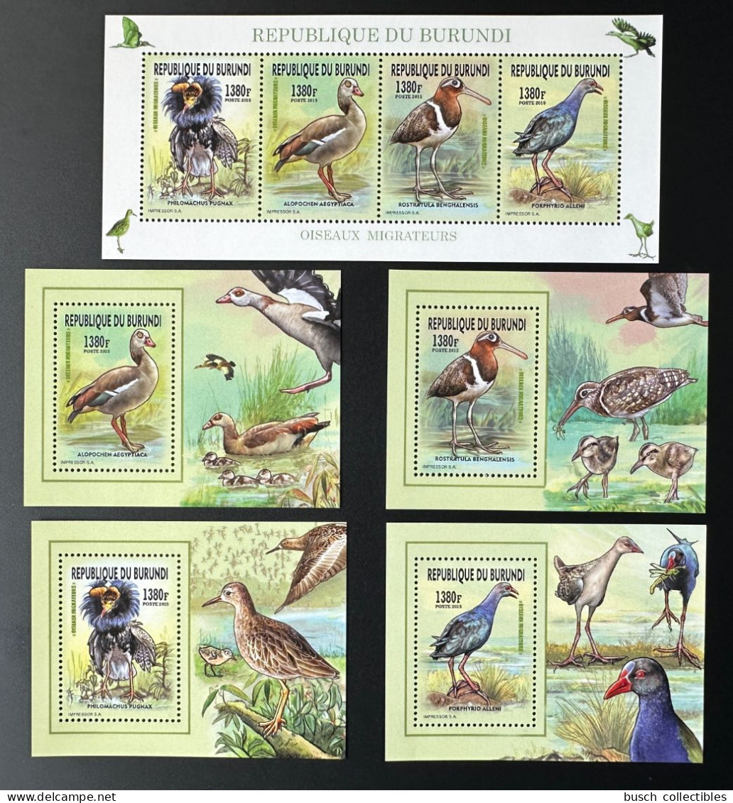Burundi 2015 / 2016 Mi. E-H 3577 + Bl. Oiseaux Migrateurs Birds Vogel - Unused Stamps