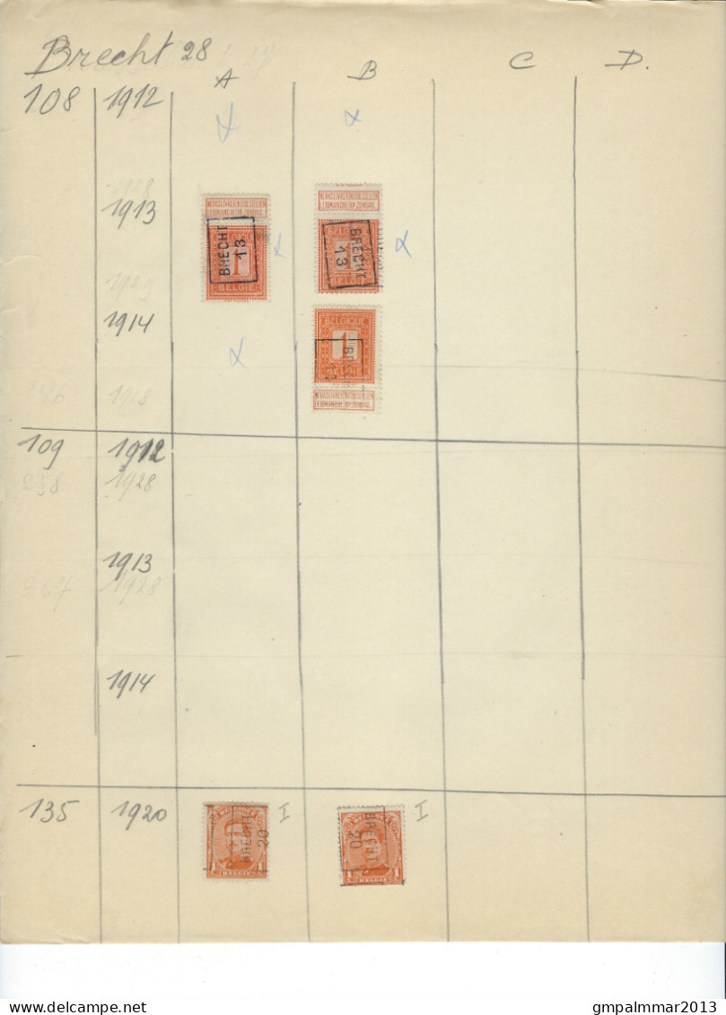 GROOT LOT BRECHT Met O.a. Serie Nr. 6024 Kompleet ; Details & Staat Zie 12 Scans !  LOT 273 - Rolstempels 1930-..