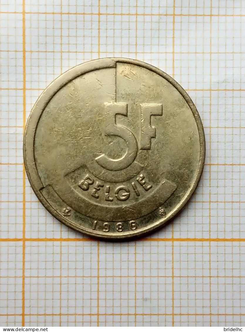 Belgique Baudouin 1er 5 Francs 1986 - 5 Francs 1988 - 5 Frank