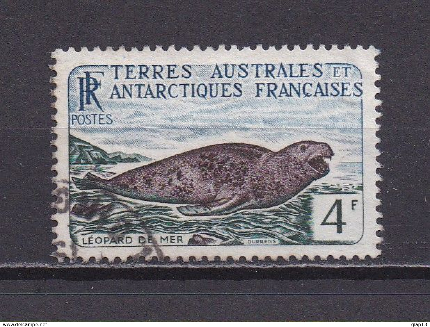 TAAF 1959 TIMBRE N°13B OBLITERE LEOPARD DE MER - Usados