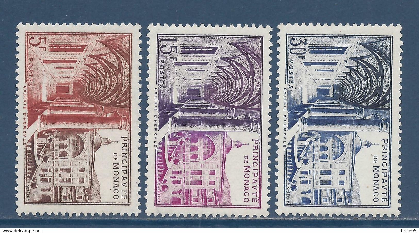 Monaco - YT N° 383 à 385 ** - Neuf Sans Charnière - 1952 - Unused Stamps