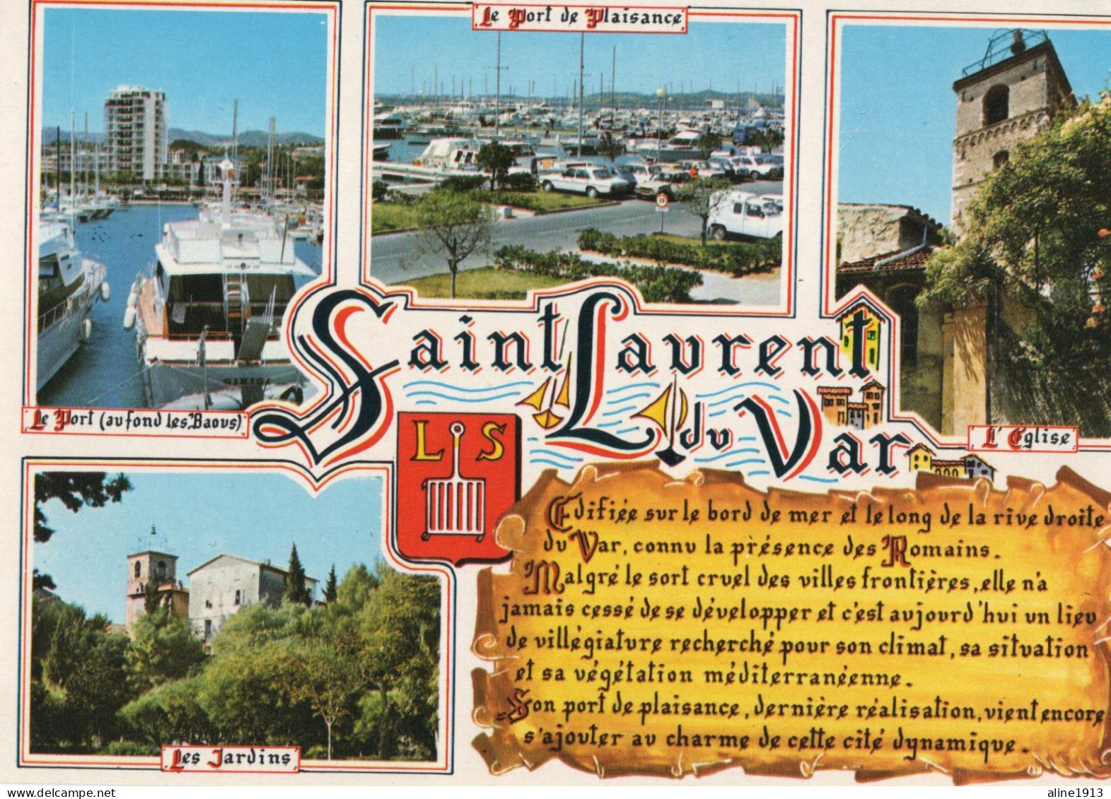 06  SAINT LAURENT DU VAR / MULTI-VUES AVEC BLASON ET PETIT TEXTE - Saint-Laurent-du-Var