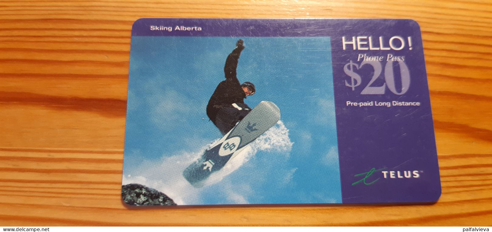 Prepaid Phonecard Canada, Telus - Snowboard - Canada