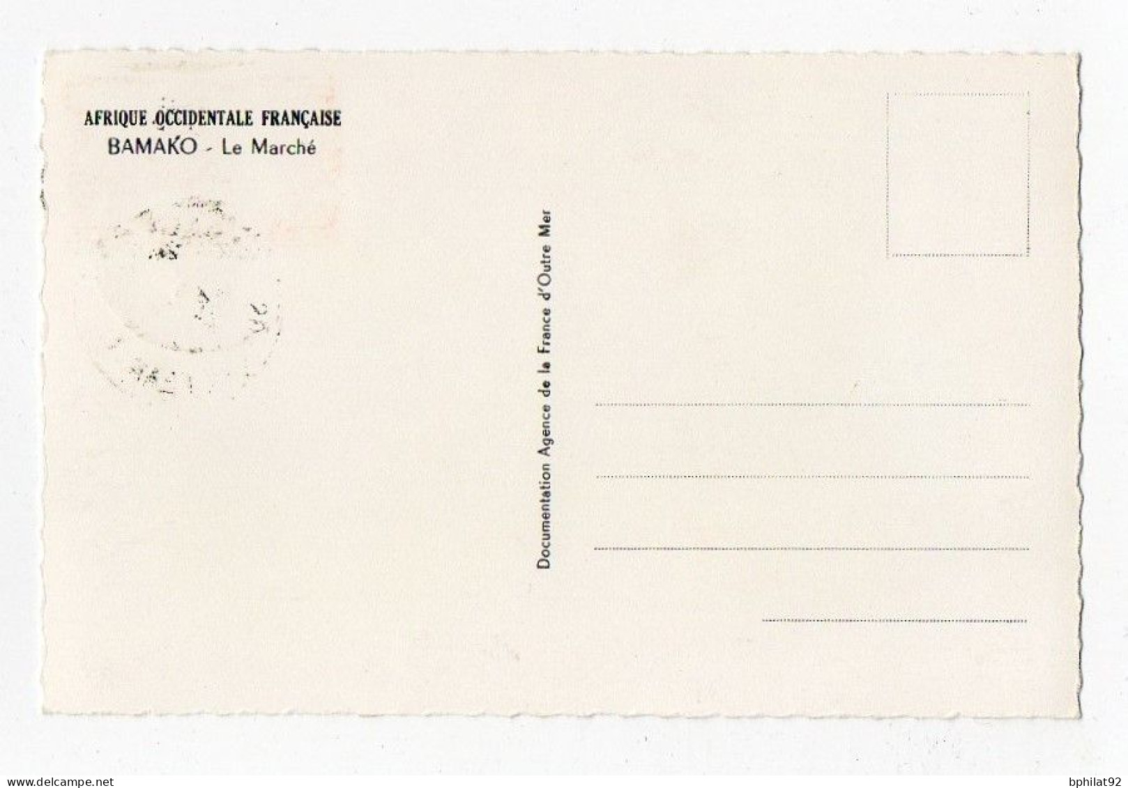 !!! AOF CARTE MAXIMUM DE BAMAKO CACHET DU 14/4/1954 - Lettres & Documents