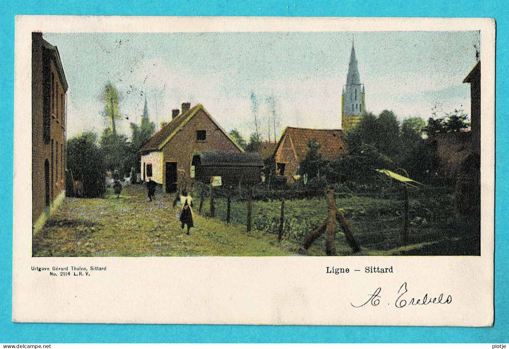 * Sittard (Limburg - Nederland) * (Uitgave Gérard Tholen, Nr 2114 L.R.V.) Ligne, KLEUR, Kerk, église, Animée, TOP - Sittard