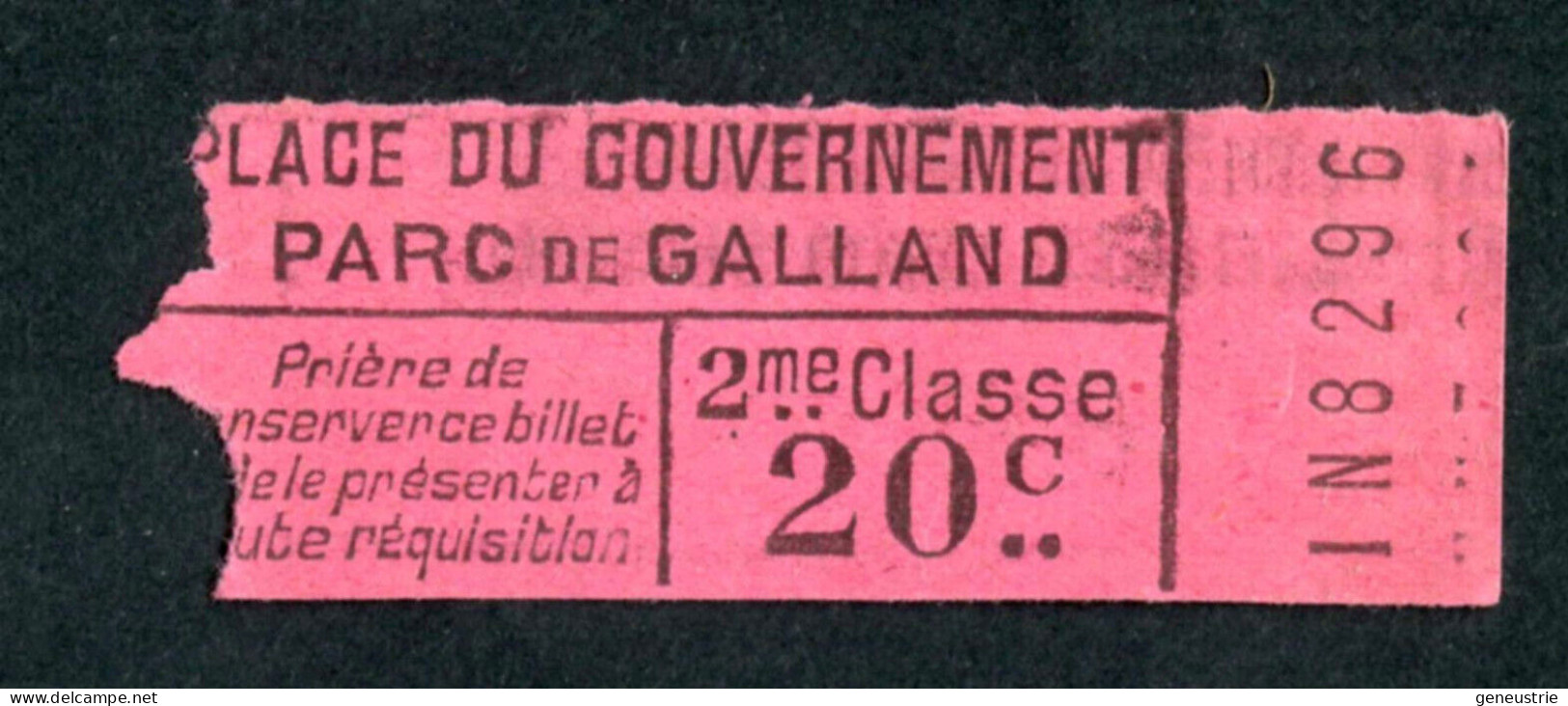 Ticket De Tramway D'Alger Début XXe "Sté Des Tramways Algériens" Billet Algérie - Mundo