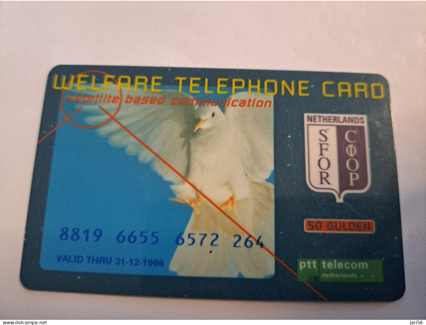 NETHERLANDS /SFOR/MILITAIR CARD / 50 GUILDERS / PEACE PIGEON/ UNITED NATIONS / ZORRO      ** 15648 ** - Autres & Non Classés