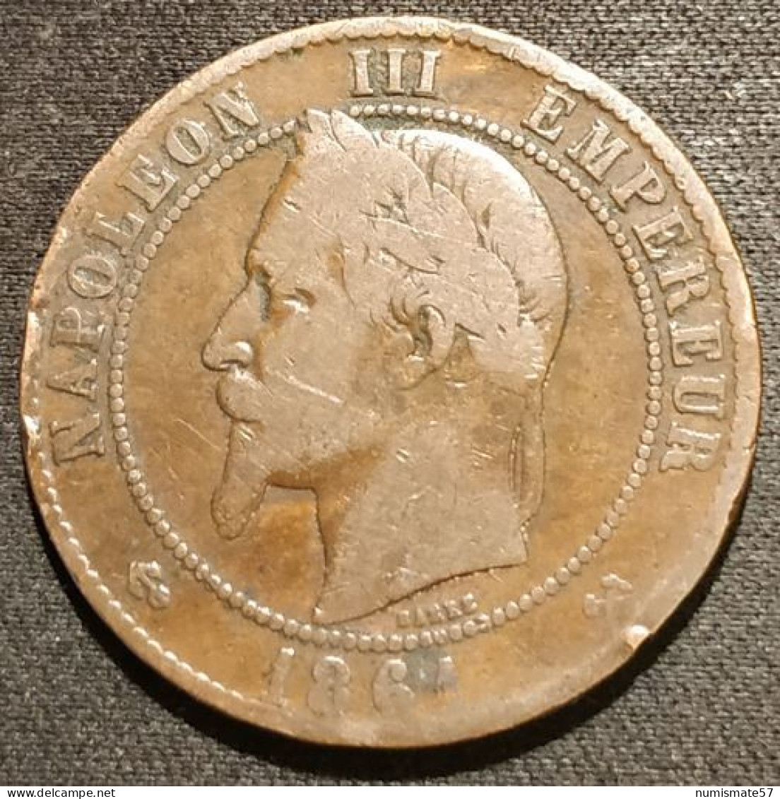 FRANCE - 10 CENTIMES 1861 K - Napoléon III - Tête Laurée - Gad 253 - KM 798.3 - 10 Centimes