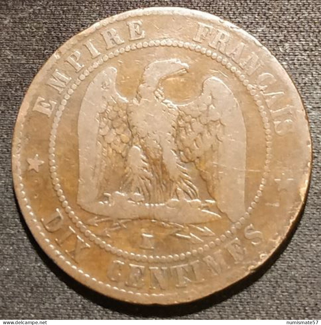 FRANCE - 10 CENTIMES 1861 K - Napoléon III - Tête Laurée - Gad 253 - KM 798.3 - 10 Centimes