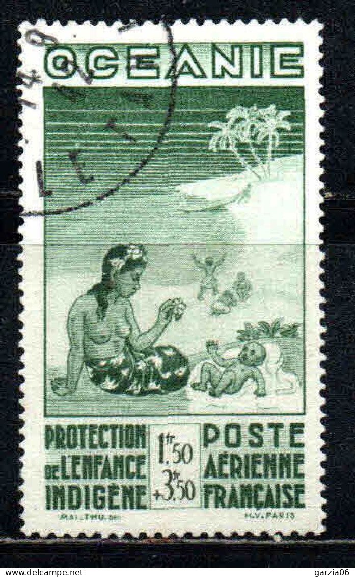 Océanie -1942 -  Oeuvres De L' Enfance  -  PA 4 - Oblit -Used - Poste Aérienne