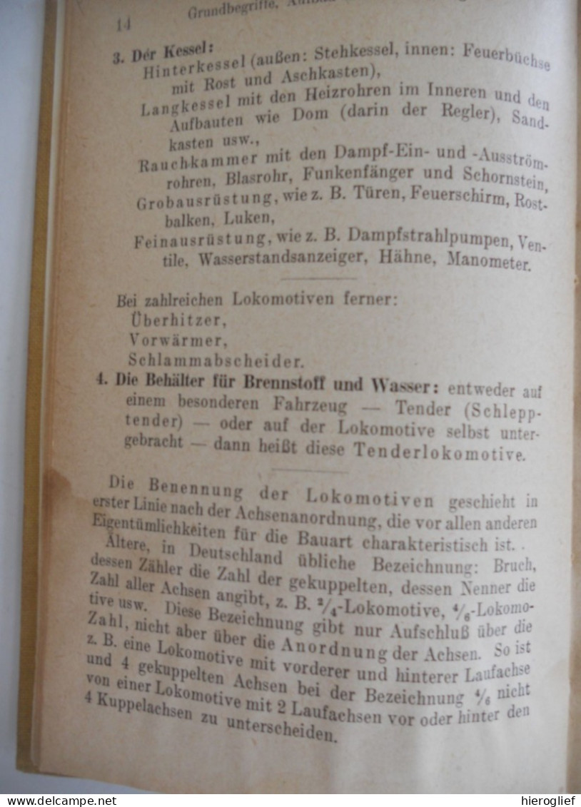 EISENBAHNFAHRZEUGE Von H. Hinnenthal I - Die DAMPFLOKOMOTIEVEN 95 Abbildungen 2 Tafeln 1921 Locomotieven Zug Trains - Catalogues