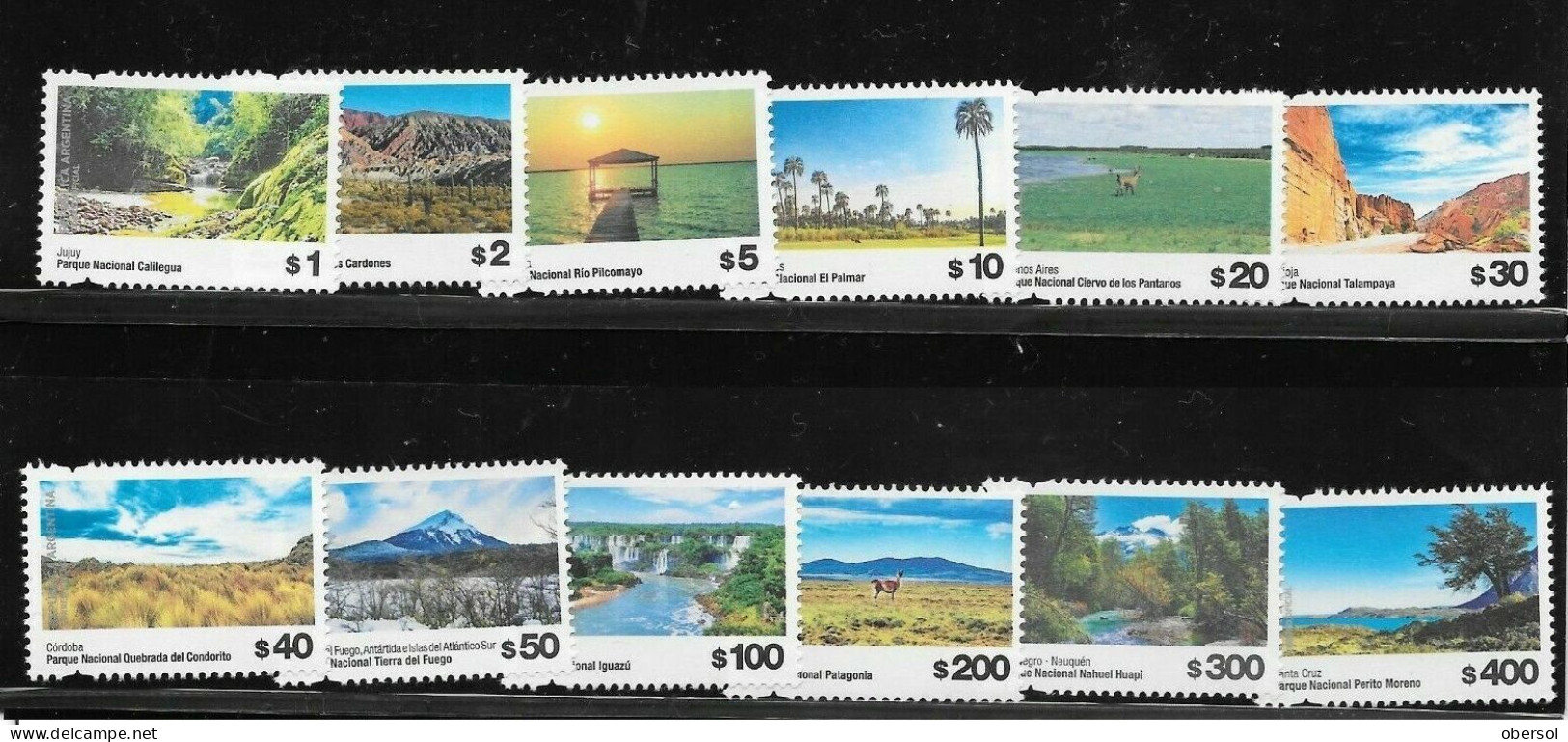 Argentina 2019 Landscapes Complete Permanent Set 12 MNH Stamps - Ungebraucht