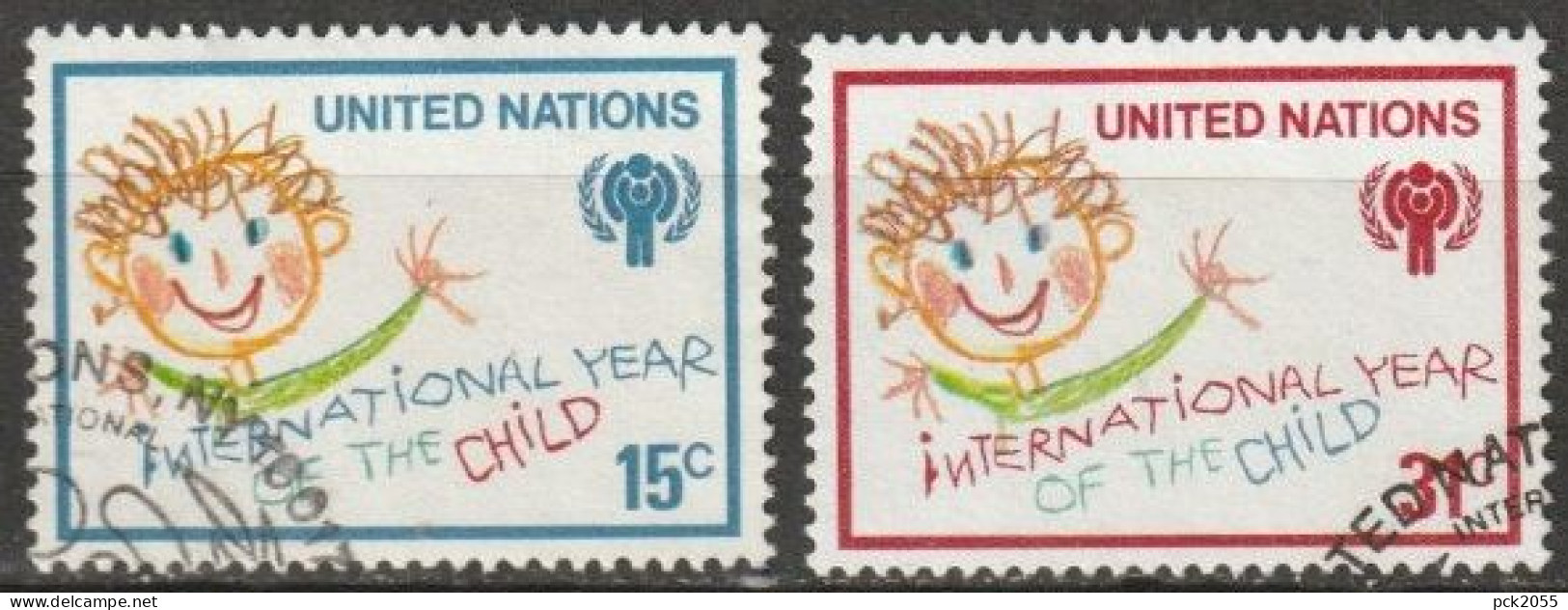 UNO New York 1979 MiNr.334 - 335 O Gestempelt Internationales Jahr Des Kindes ( 4565)günstige Versandkosten - Gebruikt