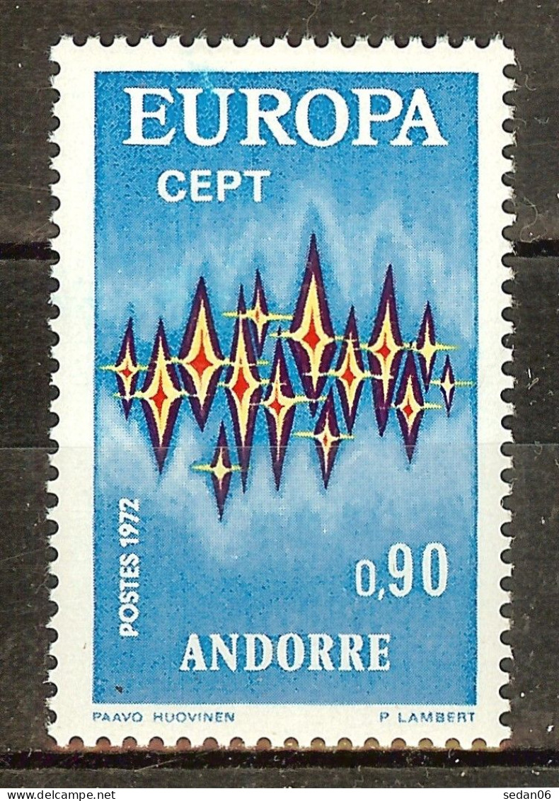 ANDORRE FRANCAIS N°218* (Europa 1972) - COTE 23.00 € - 1972