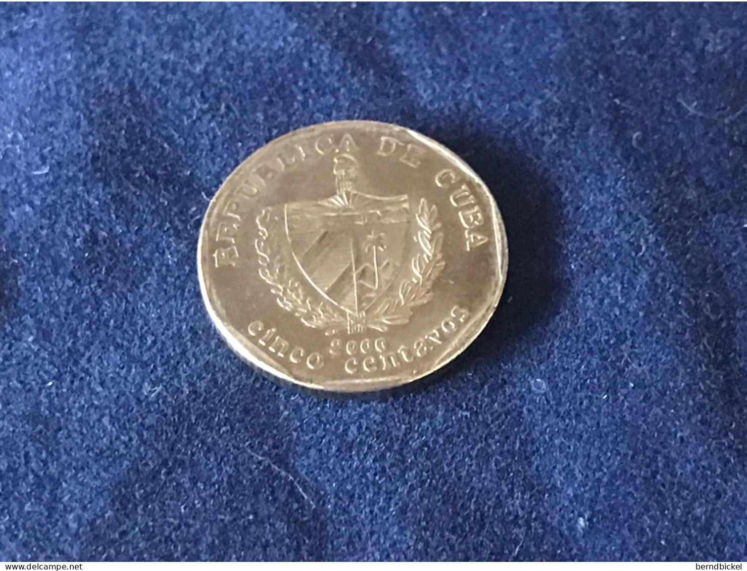 Münze Münzen Umlaufmünze Kuba 5 Centavos 2000 - Cuba