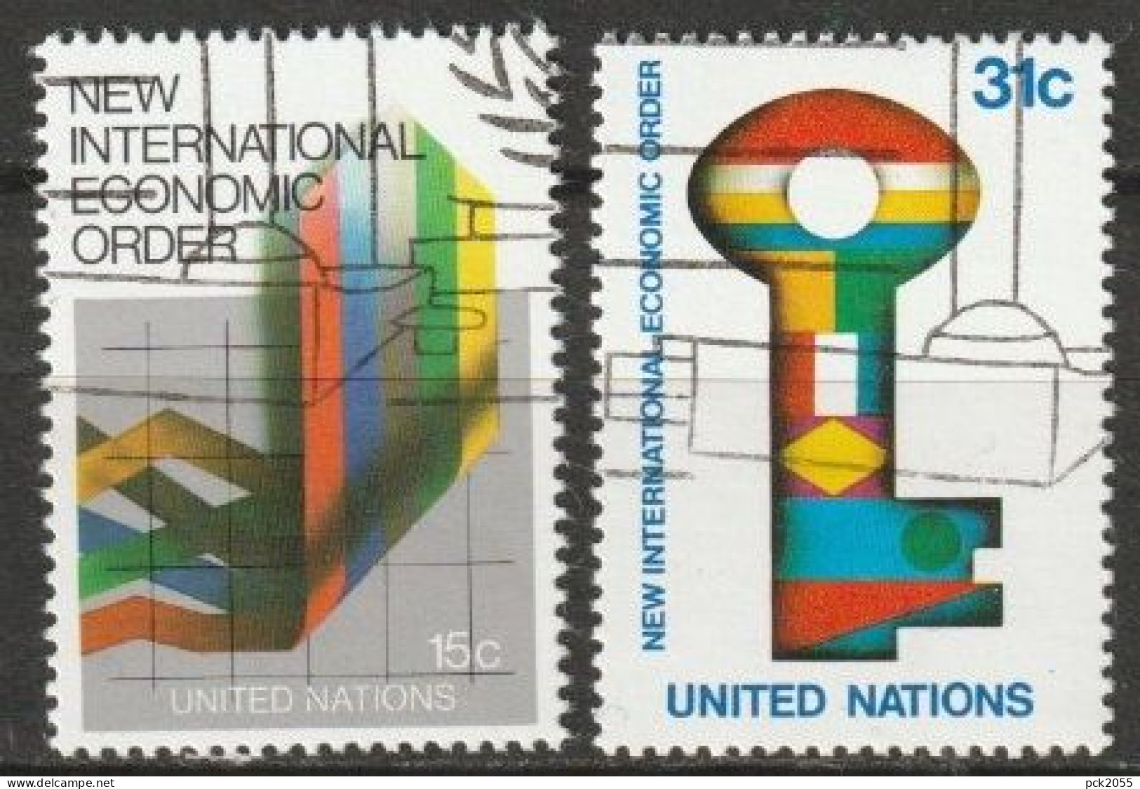 UNO New York 1980 MiNr.340 - 341 O Gestempelt Internationale Wirtschaftsordnung ( 5032)günstige Versandkosten - Usati