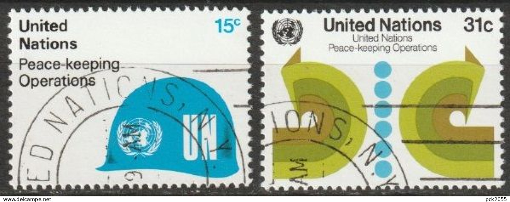 UNO New York 1980 MiNr.344 - 345 O Gestempelt Friedenserhaltende Maßnahmen  Der UNO ( 5056)günstige Versandkosten - Oblitérés