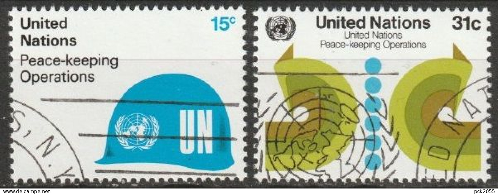 UNO New York 1980 MiNr.344 - 345 O Gestempelt Friedenserhaltende Maßnahmen  Der UNO ( 5048)günstige Versandkosten - Usados