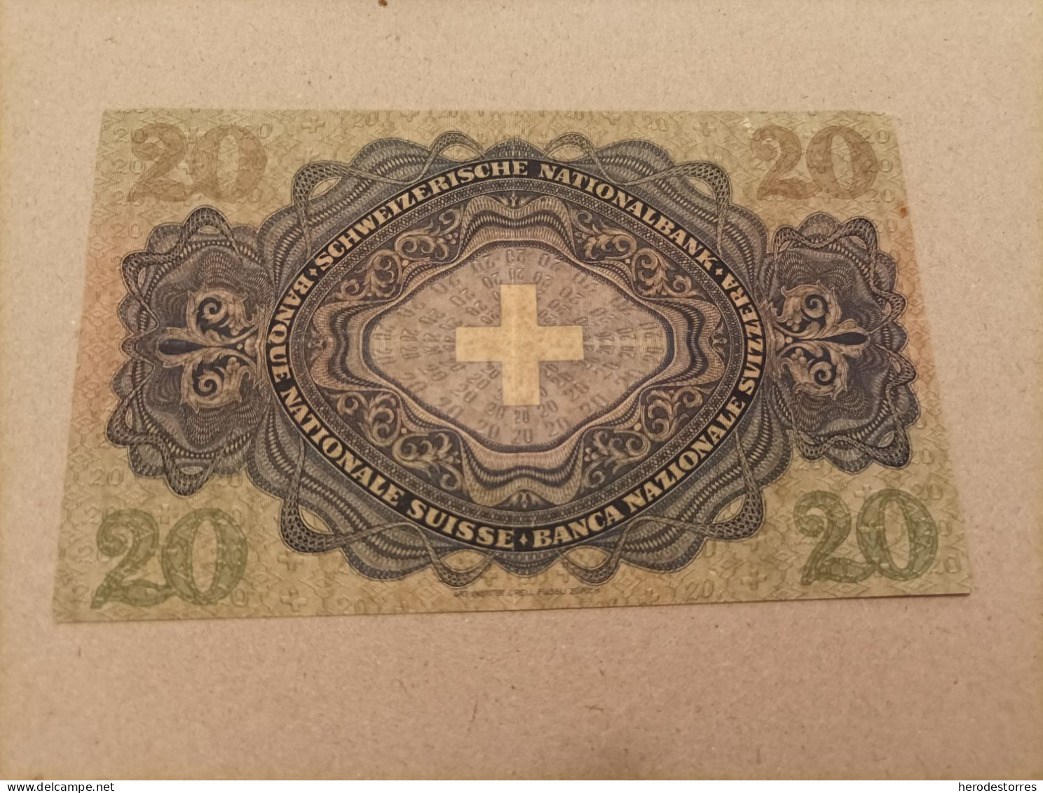 Billete De Suiza De De 20 Francos, Año 1949, Low Nummer 000010, Sehr Scarce - Suisse