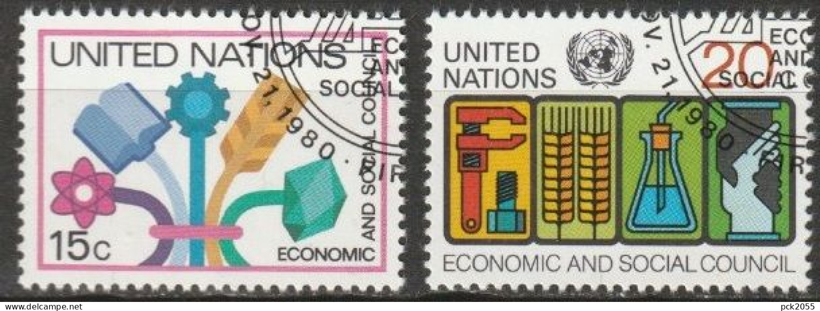 UNO New York 1980 MiNr.364-365 O Gestempelt Wirtschafts- Und Sozialrat Der UNO ( 5045  ) - Oblitérés