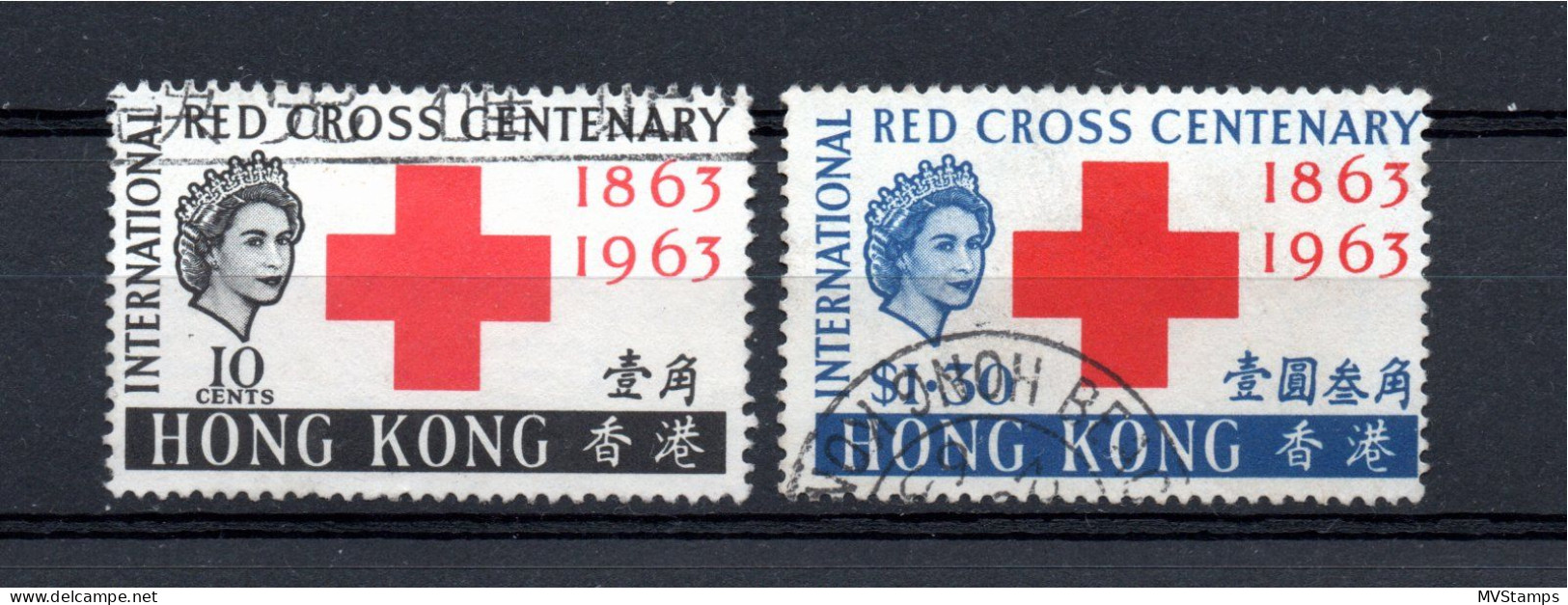 Hong Kong 1963 Set Red Cross Stamp (Michel 212/13) Nice Used - Usati