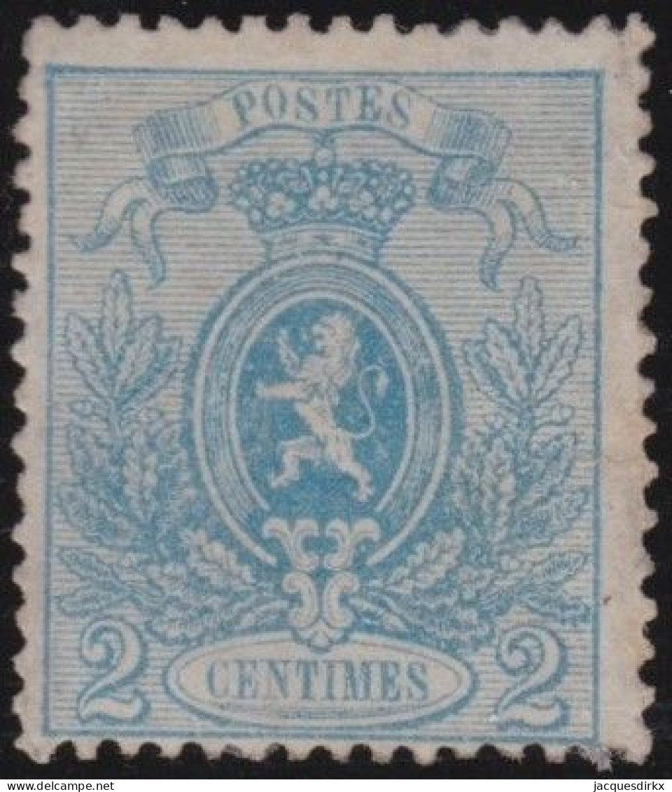 Belgie  .   OBP    .    24-A   (2 Scans)      .    *    .   Ongebruikt Met Gom    .   /   .   Neuf Avec Gomme - 1866-1867 Piccolo Leone