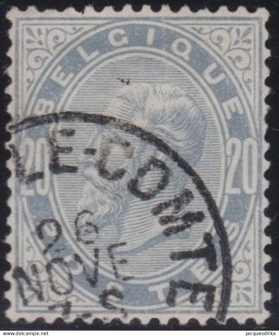 Belgie  .   OBP    .    39      .    O     .   Gestempeld     .   /   .    Oblitéré - 1883 Léopold II