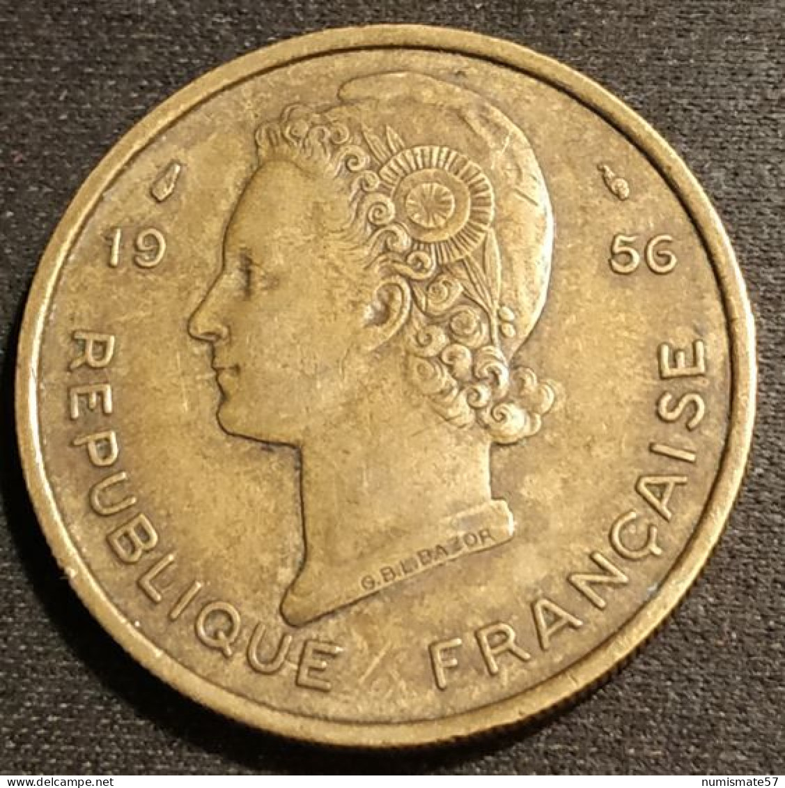 AFRIQUE OCCIDENTALE FRANCAISE - 25 FRANCS 1956 - KM 7 - Africa Occidentale Francese