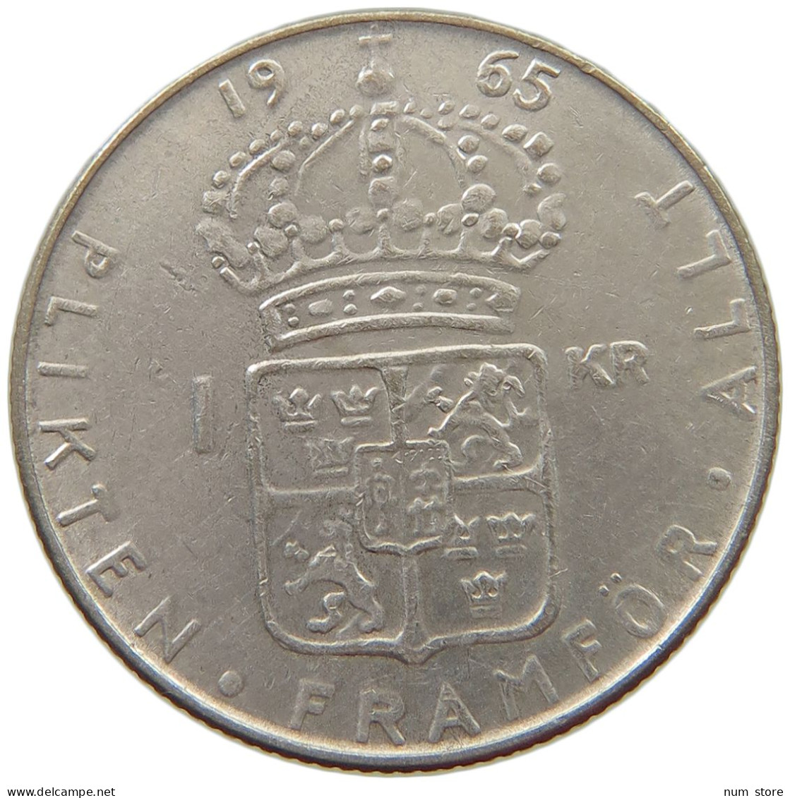 SWEDEN 1 KRONA 1965 #a043 0255 - Schweden