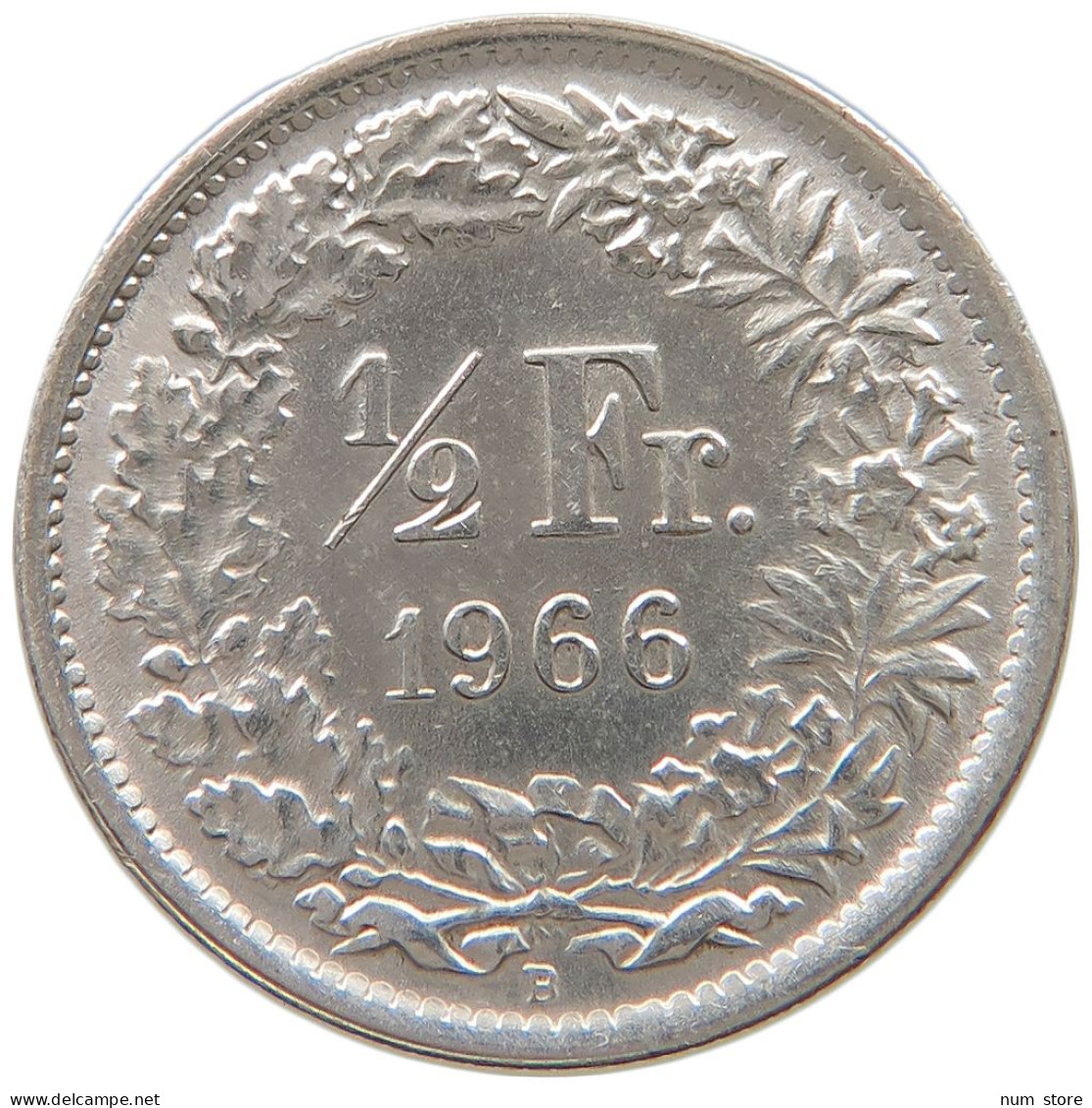 SWITZERLAND 1/2 FRANC 1966 #a044 0945 - Autres & Non Classés