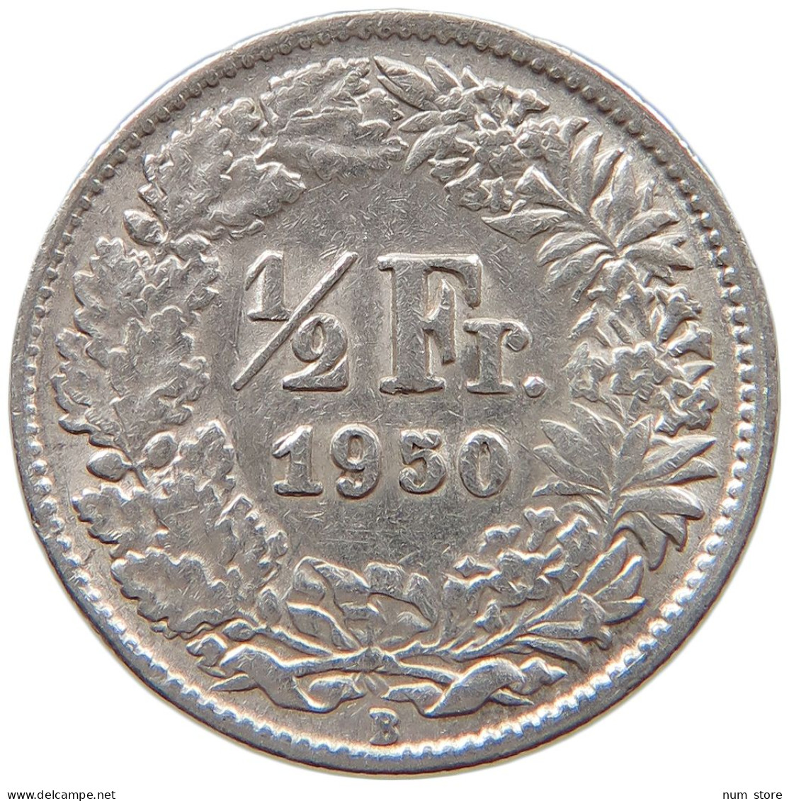 SWITZERLAND 1/2 FRANC 1950 #s026 0311 - Autres & Non Classés