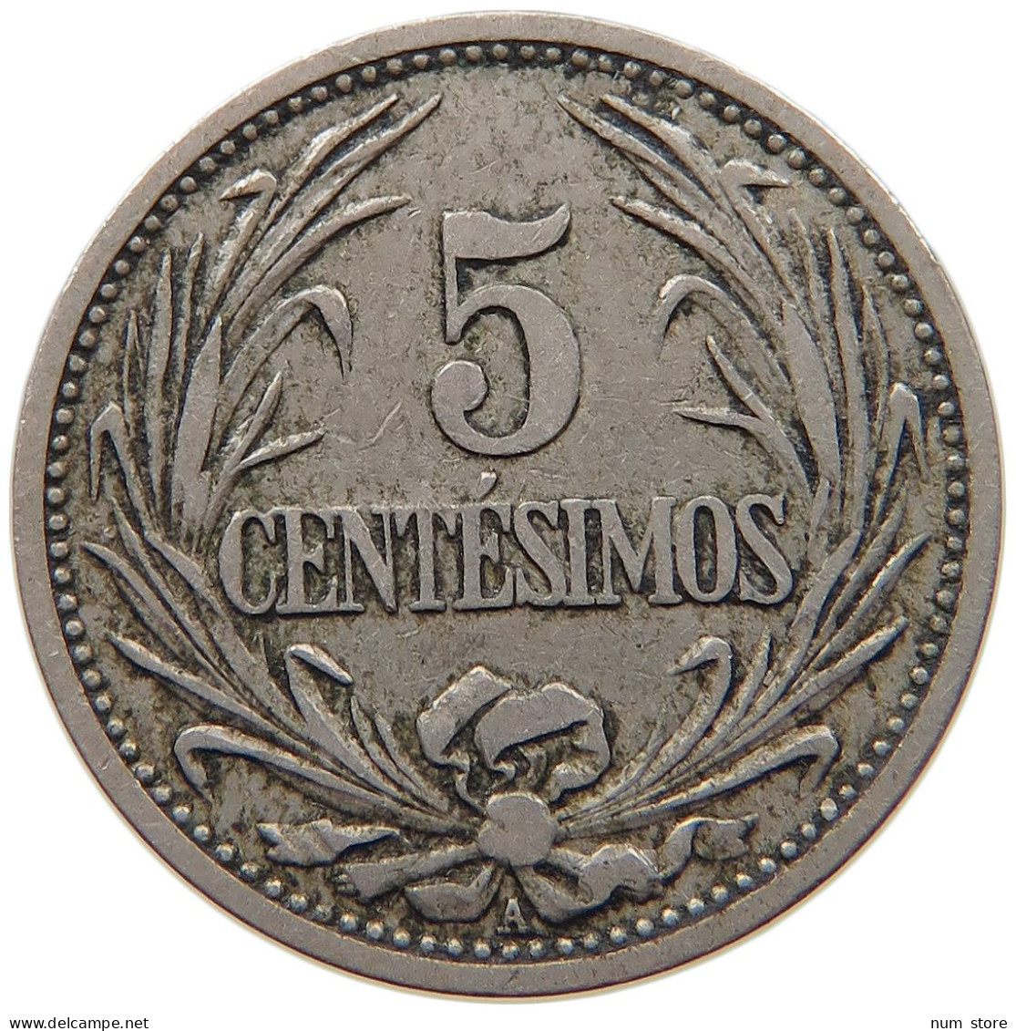 URUGUAY 5 CENTESIMOS 1901 #s026 0153 - Uruguay