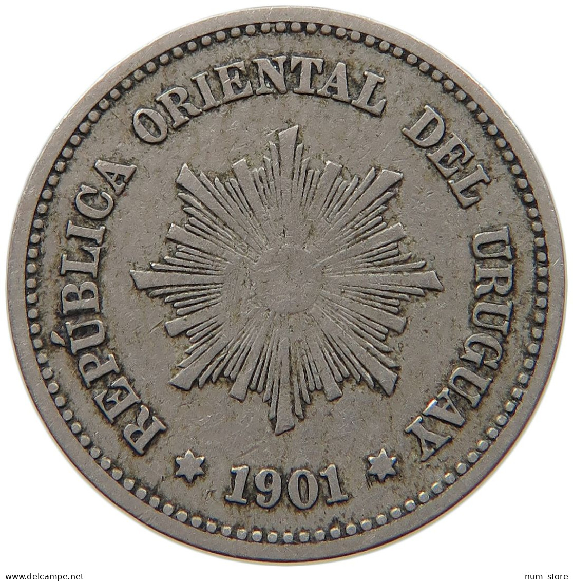 URUGUAY 5 CENTESIMOS 1901 #s026 0153 - Uruguay